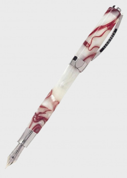 Перьевая ручка Visconti Opera Club белого цвета с разводами, фото